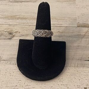 Sparkling Judith Jack Silver Marcasite Ring.